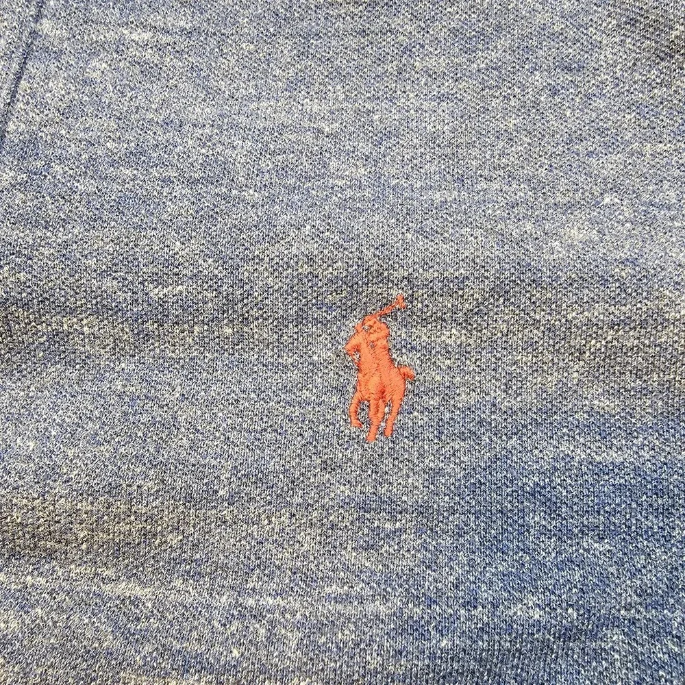 Polo Ralph Lauren Polo Shirt Mens Large Classic Fit Blue Heather Red Pony Cotton